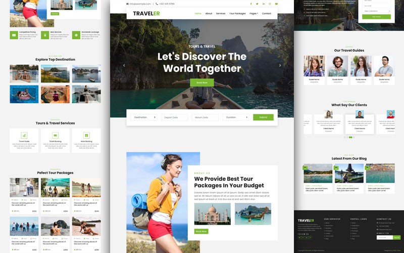 Free Travel Website Template