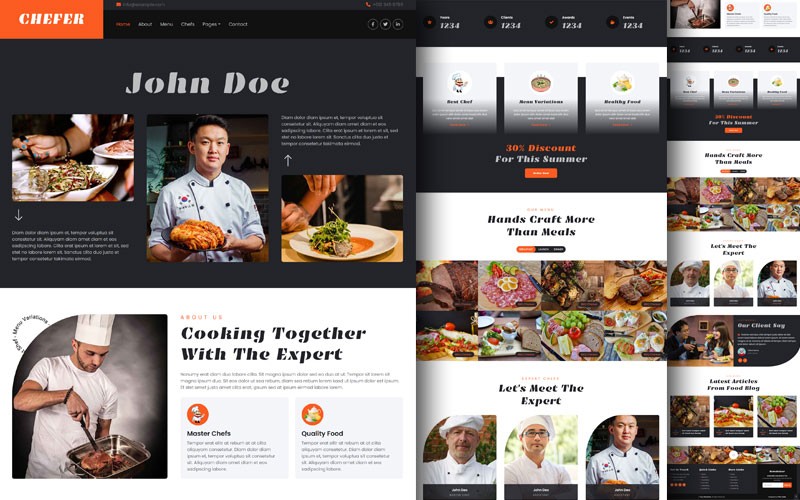 Chef Website Template